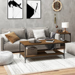 Coffee Table Brown Oak 100x50x40 cm Engineered Wood