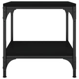 Coffee Table Black 50x50x40 cm Engineered Wood - Top-Down View