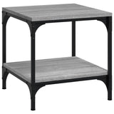Coffee Table Grey Sonoma 50x50x40 cm Engineered Wood - Front View