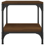 Coffee Table Brown Oak 50x50x40 cm Engineered Wood - Top-Down View