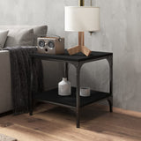 Side Tables 2 pcs Black 40x40x40 cm Engineered Wood - Top-Down View