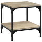 Side Table Sonoma Oak 40x40x40 cm Engineered Wood - Front View