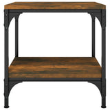 Side Table Smoked Oak 40x40x40 cm Engineered Wood
