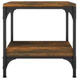 Side Tables 2 pcs Smoked Oak 40x40x40 cm Engineered Wood - Rear View