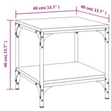 Side Tables 2 pcs Smoked Oak 40x40x40 cm Engineered Wood - Extra Image