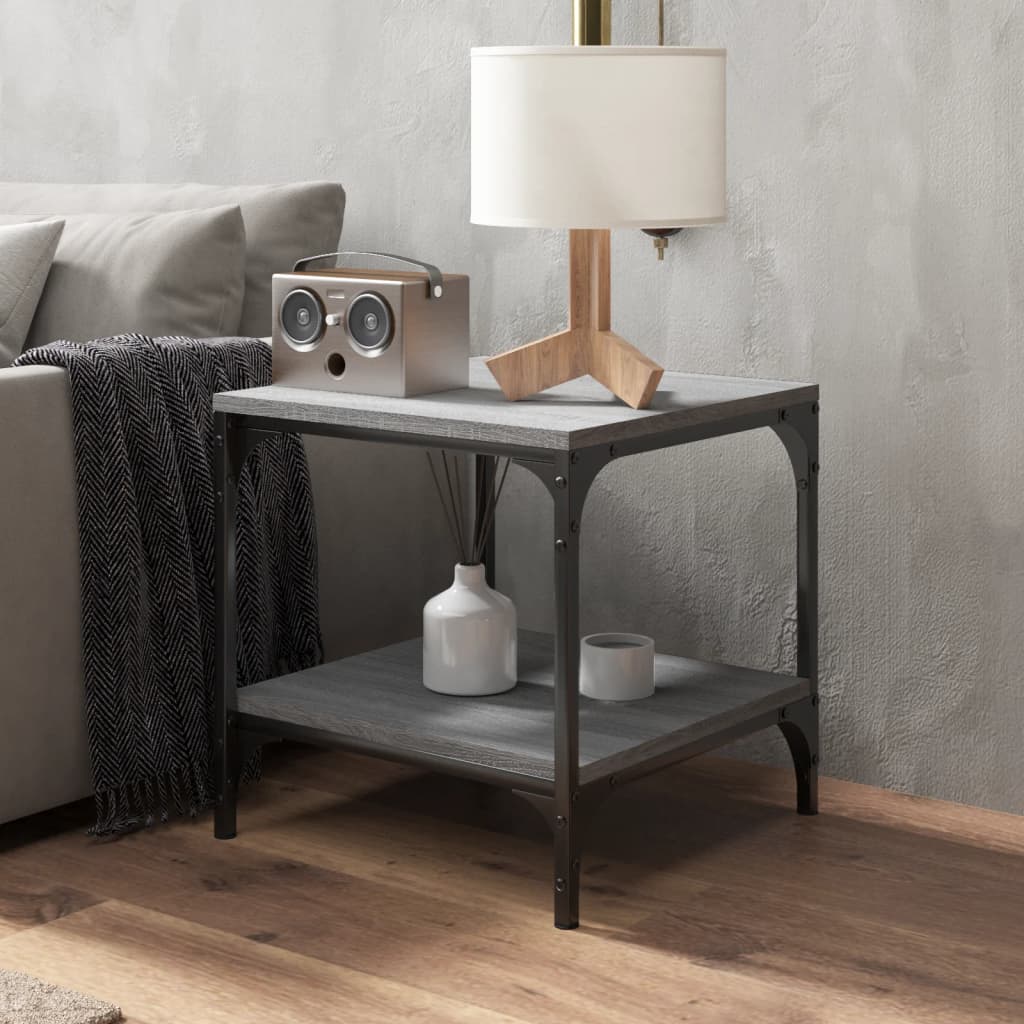 Side Table Grey Sonoma 40x40x40 cm Engineered Wood