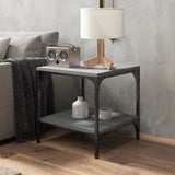 Side Table Grey Sonoma 40x40x40 cm Engineered Wood