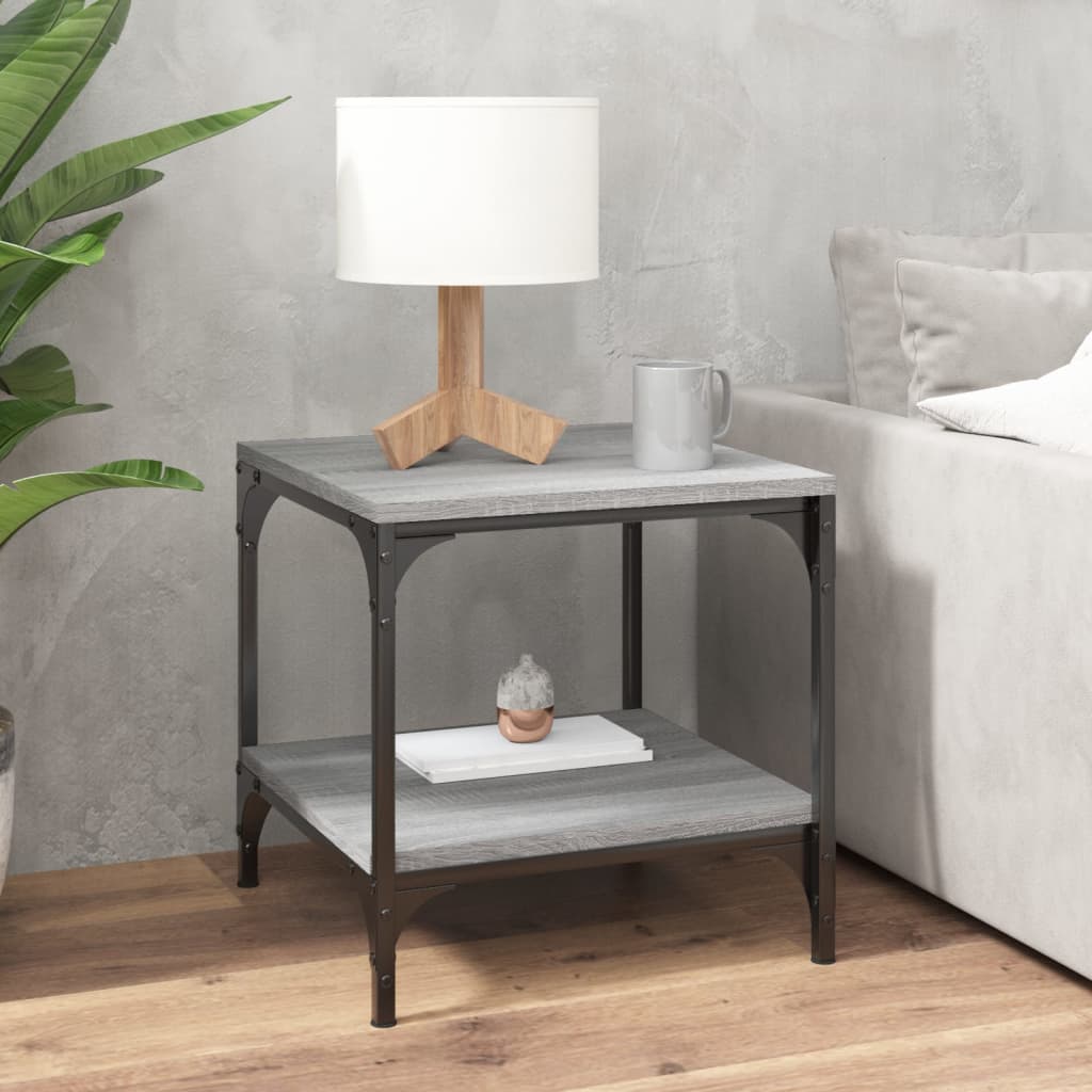 Side Table Grey Sonoma 40x40x40 cm Engineered Wood