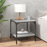 Side Tables 2 pcs Grey Sonoma 40x40x40 cm Engineered Wood - Side View