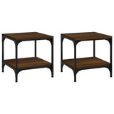 Side Tables 2 pcs Brown Oak 40x40x40 cm Engineered Wood