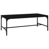 Coffee Table Black 100x50x35 cm Engineered Wood - Front View