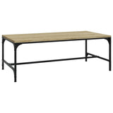 Coffee Table Sonoma Oak 100x50x35 cm Engineered Wood - Front View