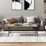 Coffee Table Sonoma Oak 100x50x35 cm Engineered Wood - Side View