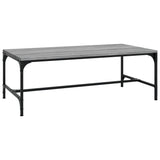 Coffee Table Grey Sonoma 100x50x35 cm Engineered Wood - Front View