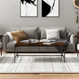 Coffee Table Smoked Oak 80x50x35 cm Engineered Wood - Side View