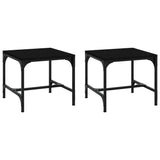 Side Tables 2 pcs Black 40x40x35 cm Engineered Wood - Front View