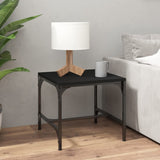 Side Tables 2 pcs Black 40x40x35 cm Engineered Wood - Side View