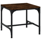 Side Table Smoked Oak 40x40x35 cm Engineered Wood - Front View