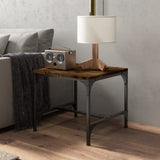 Side Table Smoked Oak 40x40x35 cm Engineered Wood