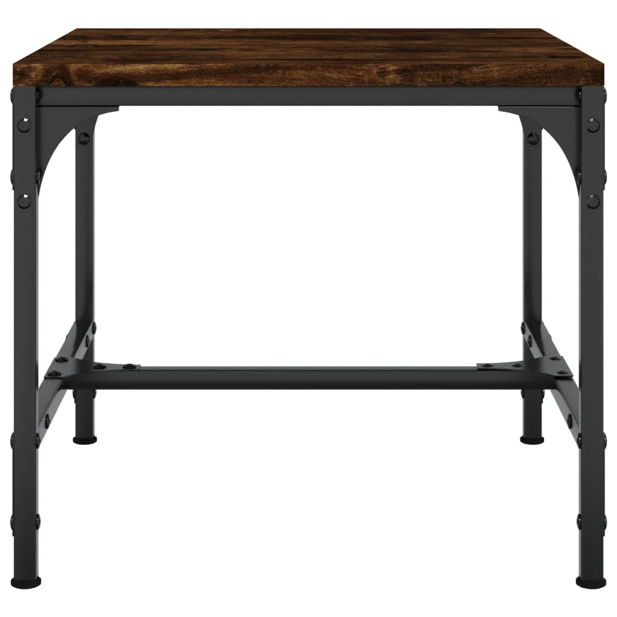 Side Table Smoked Oak 40x40x35 cm Engineered Wood