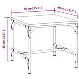 Side Table Smoked Oak 40x40x35 cm Engineered Wood - Low Angle