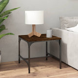 Side Tables 2 pcs Smoked Oak 40x40x35 cm Engineered Wood - Side View