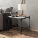 Side Table Grey Sonoma 40x40x35 cm Engineered Wood - Side View
