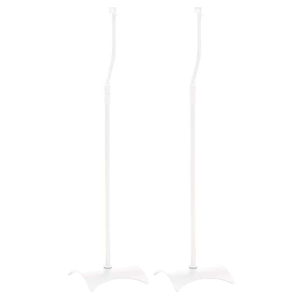 Universal Speaker Stand 2 pcs White 19x19x82-104 cm Steel