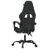 Swivel Gaming Chair with Footrest Black&Camouflage Faux Leather - 45-Degree Angle