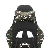 Swivel Gaming Chair with Footrest Black&Camouflage Faux Leather - Extra Image