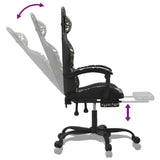 Swivel Gaming Chair with Footrest Black&Camouflage Faux Leather - Extra Image