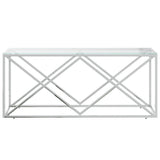 Coffee Table 110x45x45 cm Stainless Steel and Glass