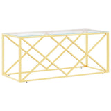 Coffee Table 110x45x45 cm Stainless Steel and Glass