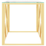 Coffee Table 110x45x45 cm Stainless Steel and Glass
