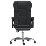Reclining Office Chair Black Faux Leather - Side View