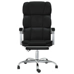 Reclining Office Chair Black Faux Leather