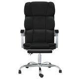 Reclining Office Chair Black Faux Leather - Side View