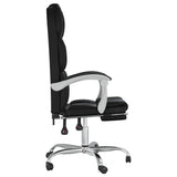 Reclining Office Chair Black Faux Leather - Top-Down View