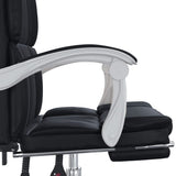 Reclining Office Chair Black Faux Leather - Extra Image