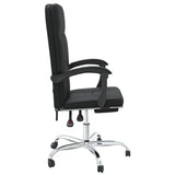 Reclining Office Chair Black Faux Leather - Top-Down View