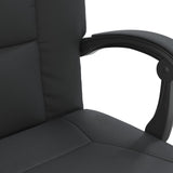Reclining Office Chair Black Faux Leather - Low Angle