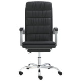 Reclining Office Chair Black Faux Leather - Side View