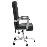 Reclining Office Chair Black Faux Leather - Top-Down View