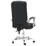 Reclining Office Chair Black Faux Leather - 45-Degree Angle