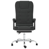 Massage Reclining Office Chair Black Faux Leather - Side View