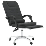 Massage Reclining Office Chair Black Faux Leather - Rear View