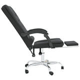 Massage Reclining Office Chair Black Faux Leather