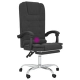 Massage Reclining Office Chair Black Faux Leather - Extra Image
