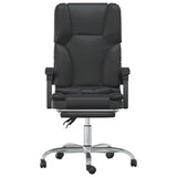 Massage Reclining Office Chair Black Faux Leather