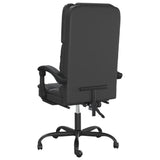 Massage Reclining Office Chair Black Faux Leather